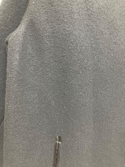 ATON（エイトン）ATON (エイトン) TOMORROW LAND (トゥモローランド) 別注ウールメルトンノーカラーコート　SC.AG.BW.6971 ブラック サイズ:SIZE01の古着・服飾アイテム