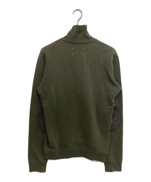 Maison Margiela（メゾンマルジェラ）Maison Margiela (メゾンマルジェラ) エルボーパッチハーフジップスウェット　50GU003425279 グリーン サイズ:SIZE50の古着・服飾アイテム