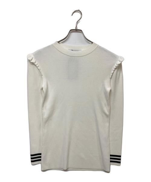 BORDERS at BALCONY（ボーダーズアットバルコニー）BORDERS at BALCONY (ボーダーズアットバルコニー) BASIC BORDER TOP ホワイト サイズ:SIZE38 未使用品の古着・服飾アイテム