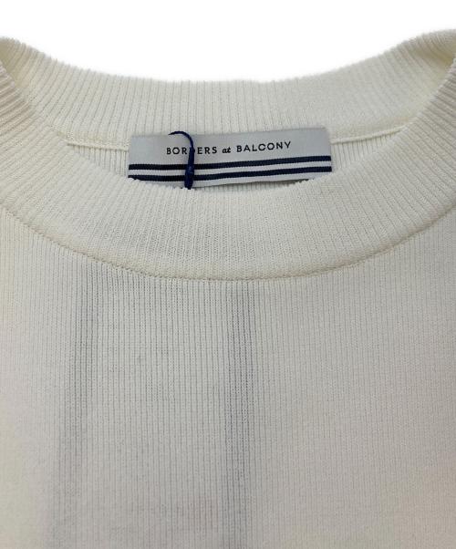 BORDERS at BALCONY（ボーダーズアットバルコニー）BORDERS at BALCONY (ボーダーズアットバルコニー) BASIC BORDER TOP ホワイト サイズ:SIZE38 未使用品の古着・服飾アイテム