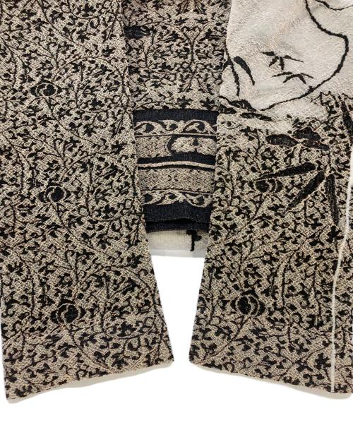 Mame Kurogouchi（マメクロゴウチ）Mame Kurogouchi (マメクロゴウチ) Nature Pattern Sheer Knitted High Neck Top MM25SS-KN062 ベージュ サイズ:SIZE1の古着・服飾アイテム