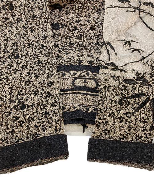 Mame Kurogouchi（マメクロゴウチ）Mame Kurogouchi (マメクロゴウチ) Nature Pattern Sheer Knitted High Neck Top MM25SS-KN062 ベージュ サイズ:SIZE1の古着・服飾アイテム
