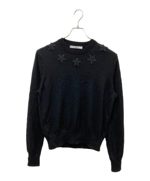 GIVENCHY（ジバンシィ）GIVENCHY (ジバンシィ) スターパッチニット 17X 7808 536 ブラック サイズ:Mの古着・服飾アイテム