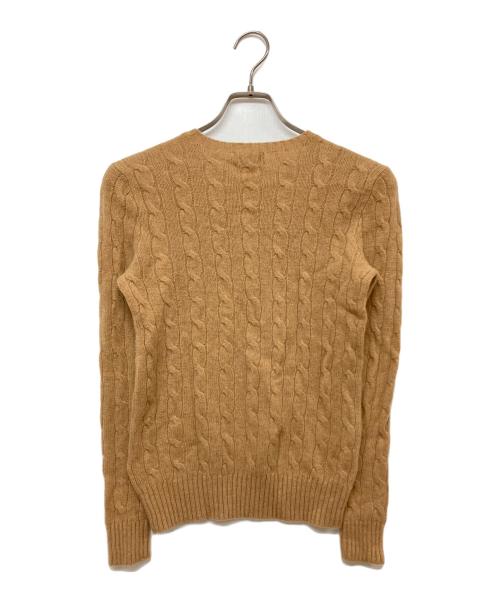 POLO RALPH LAUREN（ポロ・ラルフローレン）POLO RALPH LAUREN (ポロ・ラルフローレン) カシミヤ混ケーブルニット ブラウン サイズ:SIZE Sの古着・服飾アイテム