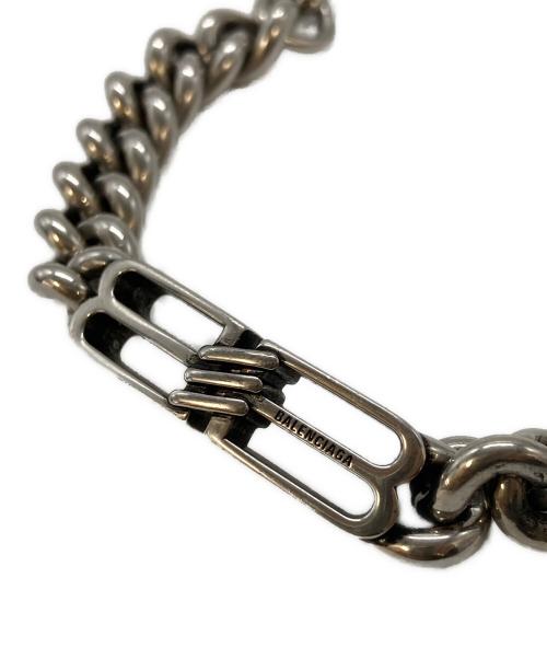 BALENCIAGA（バレンシアガ）BALENCIAGA (バレンシアガ) Bb Icon Gourmette ブレスレット アンティーク調シルバー真鍮 サイズ:実寸参照の古着・服飾アイテム