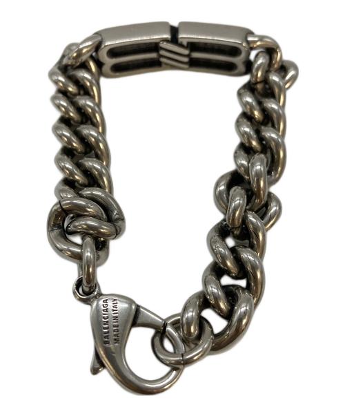 BALENCIAGA（バレンシアガ）BALENCIAGA (バレンシアガ) Bb Icon Gourmette ブレスレット アンティーク調シルバー真鍮 サイズ:実寸参照の古着・服飾アイテム