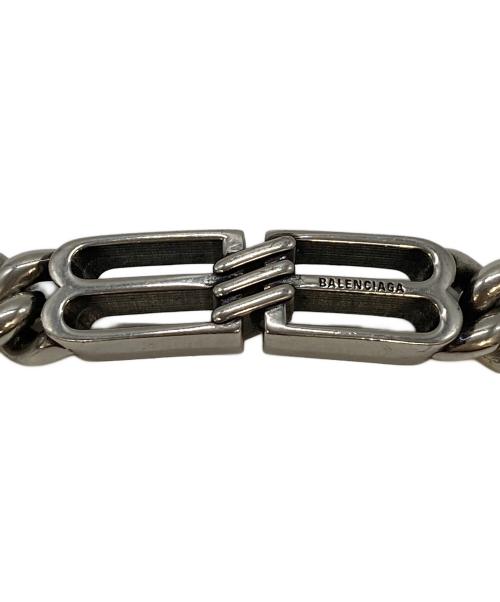 BALENCIAGA（バレンシアガ）BALENCIAGA (バレンシアガ) Bb Icon Gourmette ブレスレット アンティーク調シルバー真鍮 サイズ:実寸参照の古着・服飾アイテム