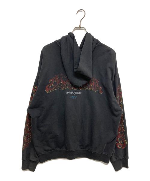 BALENCIAGA（バレンシアガ）BALENCIAGA (バレンシアガ) OFFSHORE アートプリント ジップアップパーカー　770939 TPVM9 グレー サイズ:SIZE Mの古着・服飾アイテム