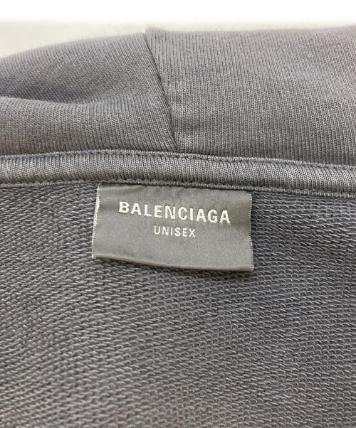 BALENCIAGA（バレンシアガ）BALENCIAGA (バレンシアガ) OFFSHORE アートプリント ジップアップパーカー　770939 TPVM9 グレー サイズ:SIZE Mの古着・服飾アイテム