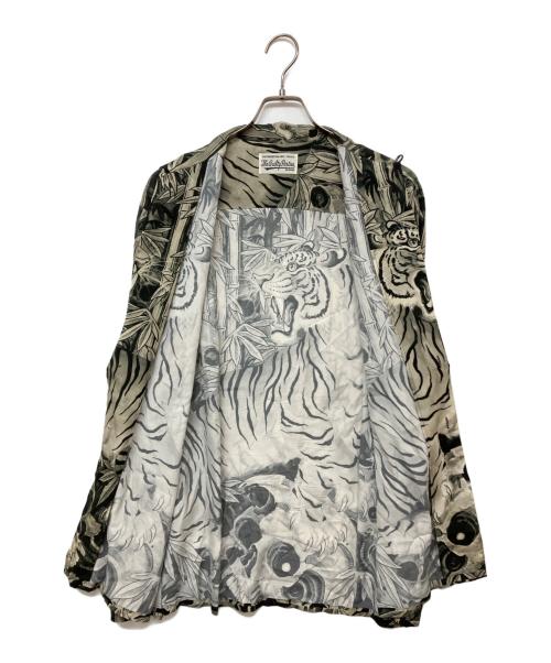 WACKO MARIA（ワコマリア）WACKO MARIA (ワコマリア) TIM LEHI (ティム リーハイ) L/S HAWAIIAN SHIRT (TYPE-1)  23FW-WMS-HI01 ブラック×ベージュ サイズ:SIZE Mの古着・服飾アイテム