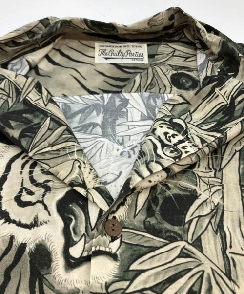 WACKO MARIA（ワコマリア）WACKO MARIA (ワコマリア) TIM LEHI (ティム リーハイ) L/S HAWAIIAN SHIRT (TYPE-1)  23FW-WMS-HI01 ブラック×ベージュ サイズ:SIZE Mの古着・服飾アイテム