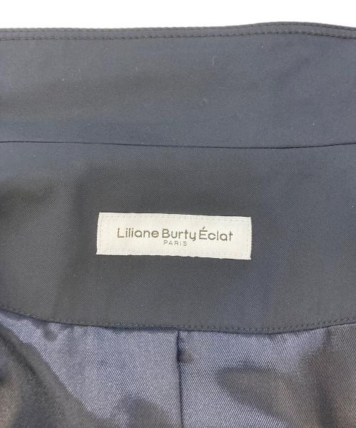 liliane Burty ECLAT（リリアンビューティ エクラ）liliane Burty ECLAT (リリアンビューティ エクラ) 【はっ水】ツイルスタンドカラーライトコート ネイビー サイズ:SIZE Mの古着・服飾アイテム