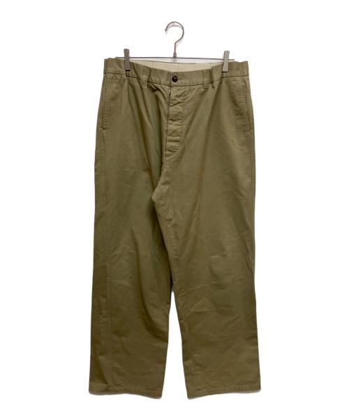 Maison Margiela（メゾンマルジェラ）Maison Margiela (メゾンマルジェラ) ボタンフライ ウエストリブ コットンスラックス S50KA0452 カーキ サイズ:SIZE52の古着・服飾アイテム