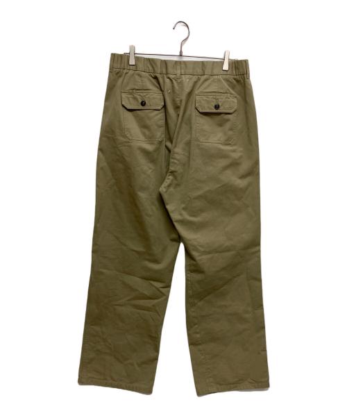Maison Margiela（メゾンマルジェラ）Maison Margiela (メゾンマルジェラ) ボタンフライ ウエストリブ コットンスラックス S50KA0452 カーキ サイズ:SIZE52の古着・服飾アイテム