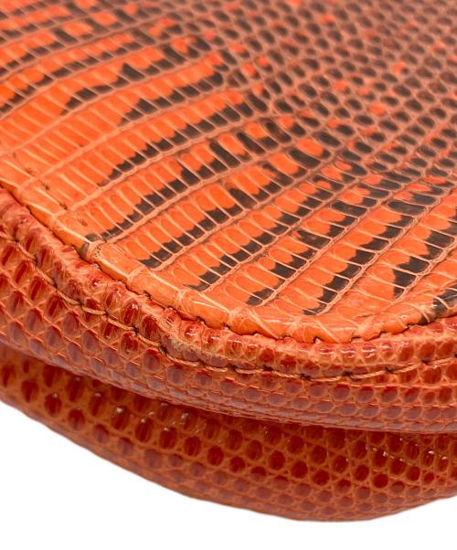 BOTTEGA VENETA（ボッテガベネタ）BOTTEGA VENETA (ボッテガベネタ) ヴィンテージリザードレザーショルダーバッグ オレンジ サイズ:実寸サイズをご参照ください。の古着・服飾アイテム