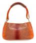 BOTTEGA VENETA（ボッテガベネタ）の古着「ヴィンテージリザードレザーショルダーバッグ」｜オレンジ