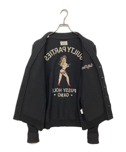 WACKO MARIA（ワコマリア）WACKO MARIA (ワコマリア) レタードニットカーディガン 10AW-KNT-13 ブラック サイズ:SIZE Mの古着・服飾アイテム