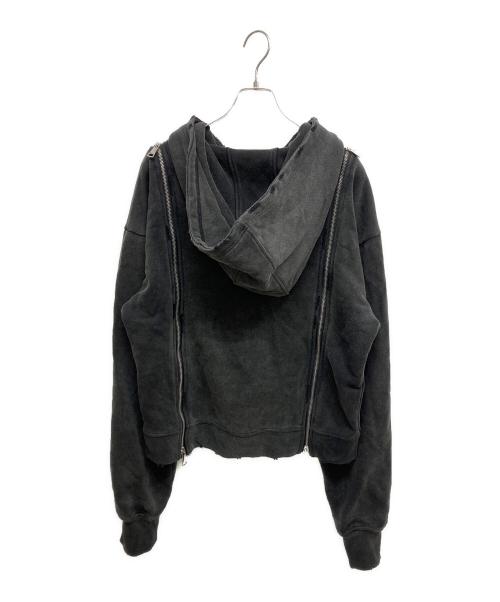 DEMIK（デミック）DEMIK (デミック) Shadow Triple Zip Hoodie グレー サイズ:Mの古着・服飾アイテム