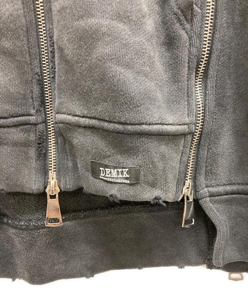 DEMIK（デミック）DEMIK (デミック) Shadow Triple Zip Hoodie グレー サイズ:Mの古着・服飾アイテム