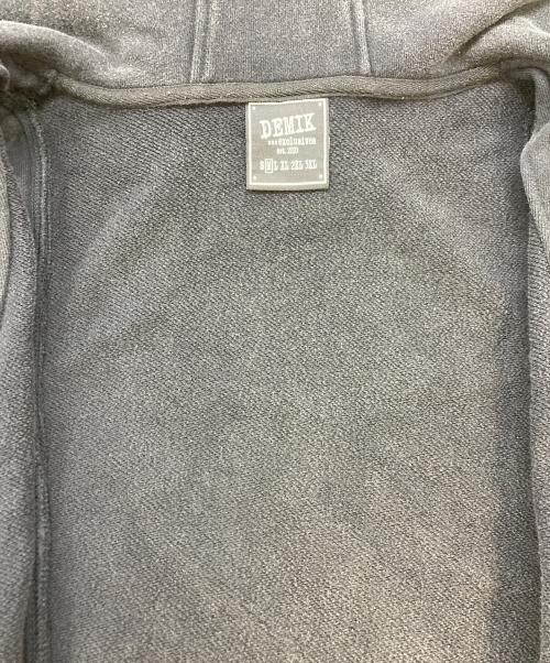 DEMIK（デミック）DEMIK (デミック) Shadow Triple Zip Hoodie グレー サイズ:Mの古着・服飾アイテム