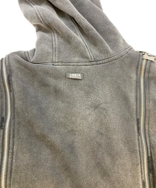 DEMIK（デミック）DEMIK (デミック) Shadow Triple Zip Hoodie グレー サイズ:Mの古着・服飾アイテム