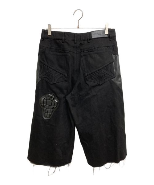 BROTHERLY LOVE（ブラザーリー・ラブ）BROTHERLY LOVE (ブラザーリー・ラブ) Nocturne Leather 3/4 Capri Padded Denim ブラック サイズ:Sの古着・服飾アイテム