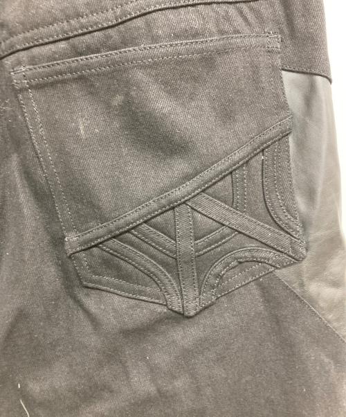 BROTHERLY LOVE（ブラザーリー・ラブ）BROTHERLY LOVE (ブラザーリー・ラブ) Nocturne Leather 3/4 Capri Padded Denim ブラック サイズ:Sの古着・服飾アイテム