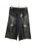 BROTHERLY LOVE（ブラザーリー・ラブ）の古着「Nocturne Leather 3/4 Capri Padded Denim」｜ブラック