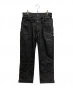 Thought We Friendsトート・ウィ・フレンズ）の古着「Gideon Baggy Denims with Embroidery & Studs」｜ブラック