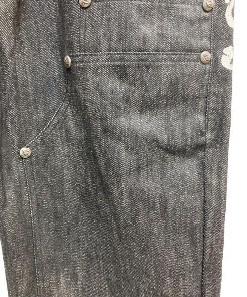 Thought We Friends（トート・ウィ・フレンズ）Thought We Friends (トート・ウィ・フレンズ) Gideon Baggy Denims with Embroidery & Studs ブラック サイズ:Sの古着・服飾アイテム