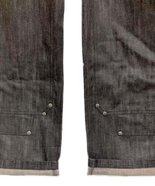 Thought We Friends（トート・ウィ・フレンズ）Thought We Friends (トート・ウィ・フレンズ) Gideon Baggy Denims with Embroidery & Studs ブラック サイズ:Sの古着・服飾アイテム