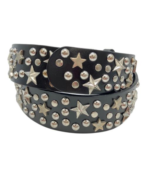 NOON GOONS（ヌーングーンズ）NOON GOONS (ヌーングーンズ) Silverstar Belt/スタースタッズベルト ブラック サイズ:実寸サイズをご参照くださいの古着・服飾アイテム