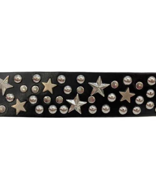 NOON GOONS（ヌーングーンズ）NOON GOONS (ヌーングーンズ) Silverstar Belt/スタースタッズベルト ブラック サイズ:実寸サイズをご参照くださいの古着・服飾アイテム