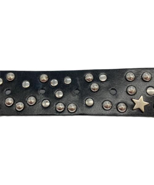 NOON GOONS（ヌーングーンズ）NOON GOONS (ヌーングーンズ) Silverstar Belt/スタースタッズベルト ブラック サイズ:実寸サイズをご参照くださいの古着・服飾アイテム
