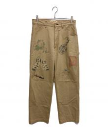Work of Art Kendai（ワークオブアートケンダイ）の古着「DUCK WORK PANTS AGED WASH WOA-000-251006」｜ベージュ