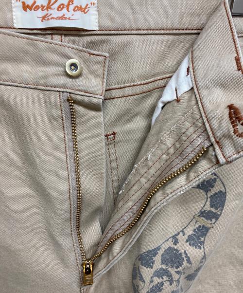 Work of Art Kendai（ワークオブアートケンダイ）Work of Art Kendai (ワークオブアートケンダイ) DUCK WORK PANTS AGED WASH WOA-000-251006 ベージュ サイズ:Sの古着・服飾アイテム