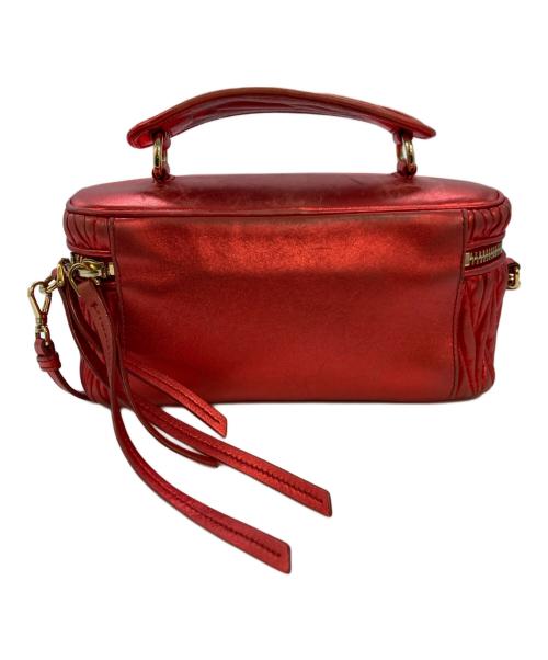 MIU MIU（ミュウミュウ）MIU MIU (ミュウミュウ) マテラッセ2WAY バニティショルダーバッグ レッド サイズ:実寸サイズをご参照くださいの古着・服飾アイテム