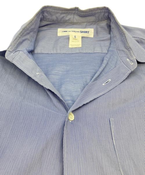 COMME des GARCONS SHIRT（コムデギャルソンシャツ）COMME des GARCONS SHIRT (コムデギャルソンシャツ) ストライプシャツ CDGS2ST ブルー サイズ:SIZE XSの古着・服飾アイテム