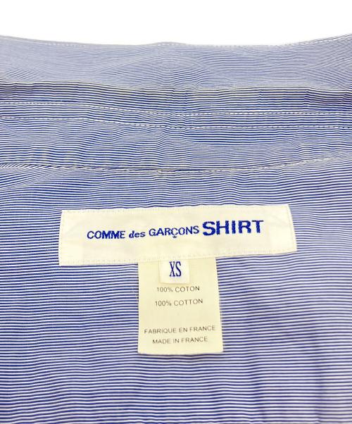 COMME des GARCONS SHIRT（コムデギャルソンシャツ）COMME des GARCONS SHIRT (コムデギャルソンシャツ) ストライプシャツ CDGS2ST ブルー サイズ:SIZE XSの古着・服飾アイテム