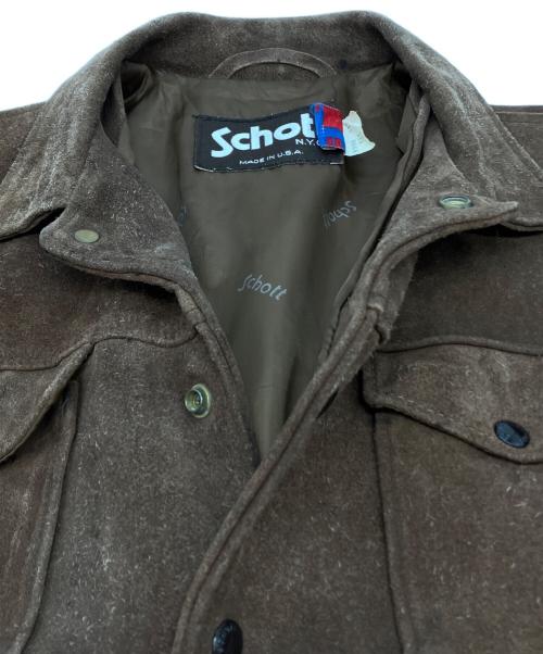 Schott（ショット）Schott (ショット) スエードトラッカージャケット ブラウン サイズ:SIZE38の古着・服飾アイテム