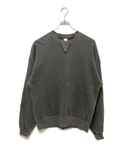 OVY（オヴィー）OVY (オヴィー) Pigment Damage Processing Crew Neck Sweat 0122 グレー サイズ:Mの古着・服飾アイテム