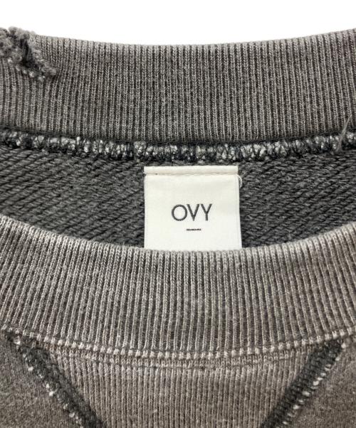 OVY（オヴィー）OVY (オヴィー) Pigment Damage Processing Crew Neck Sweat 0122 グレー サイズ:Mの古着・服飾アイテム