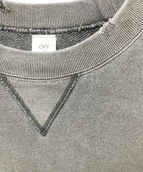 OVY（オヴィー）OVY (オヴィー) Pigment Damage Processing Crew Neck Sweat 0122 グレー サイズ:Mの古着・服飾アイテム