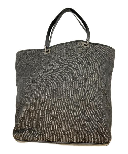 GUCCI（グッチ）GUCCI (グッチ) GG キャンバストートバック　31243 ブラック サイズ:実寸参照の古着・服飾アイテム