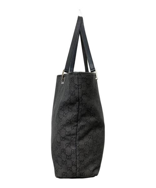 GUCCI（グッチ）GUCCI (グッチ) GG キャンバストートバック　31243 ブラック サイズ:実寸参照の古着・服飾アイテム