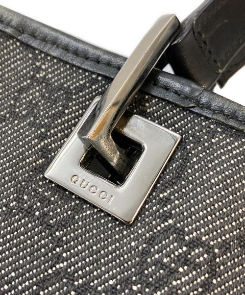 GUCCI（グッチ）GUCCI (グッチ) GG キャンバストートバック　31243 ブラック サイズ:実寸参照の古着・服飾アイテム