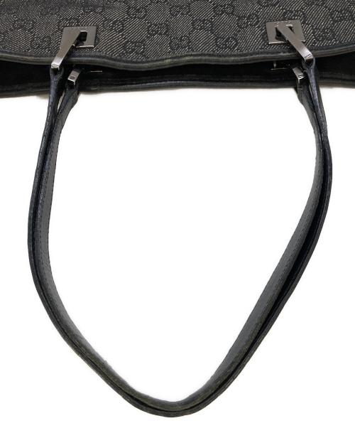 GUCCI（グッチ）GUCCI (グッチ) GG キャンバストートバック　31243 ブラック サイズ:実寸参照の古着・服飾アイテム