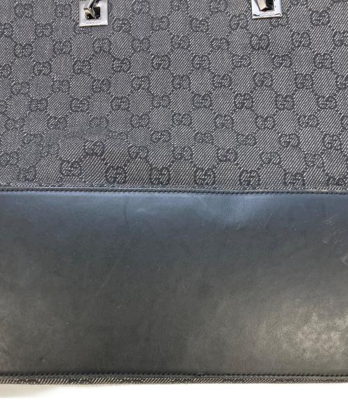 GUCCI（グッチ）GUCCI (グッチ) GG キャンバストートバック　31243 ブラック サイズ:実寸参照の古着・服飾アイテム