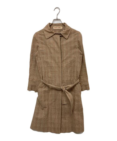 MARNI（マルニ）MARNI (マルニ) チェックコート ベージュ サイズ:SIZE40の古着・服飾アイテム
