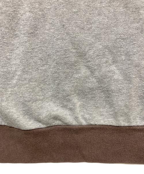 DRIES VAN NOTEN（ドリスヴァンノッテン）DRIES VAN NOTEN (ドリスヴァンノッテン) ラグランスウェット グレー×ブラウン サイズ:SIZE Mの古着・服飾アイテム